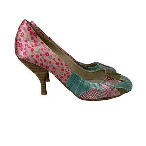 Aldo Pink Floral Fabric Round Toe Pumps - Size 8.5